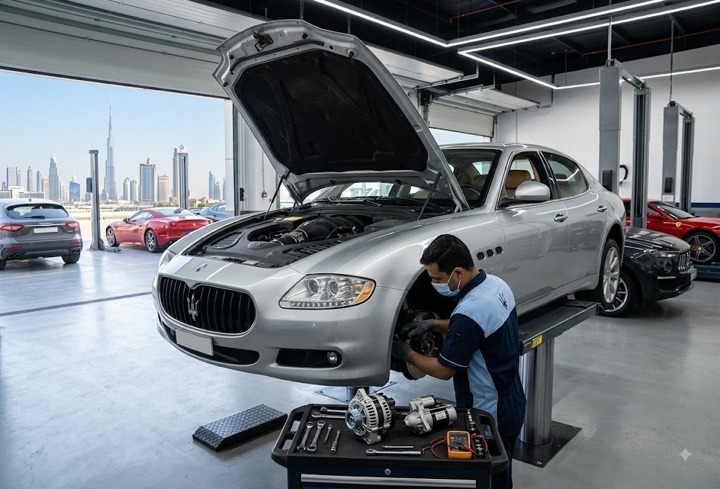 Maserati alternator and starter motor repair in Dubai