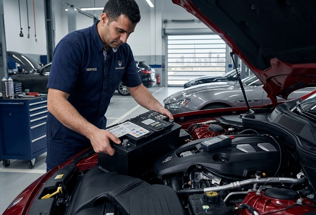 Maserati battery replacement in Dubai by an independent specialist workshop