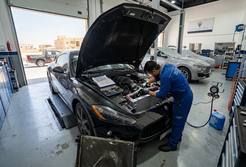 Maserati radiator and cooling system repair in Dubai