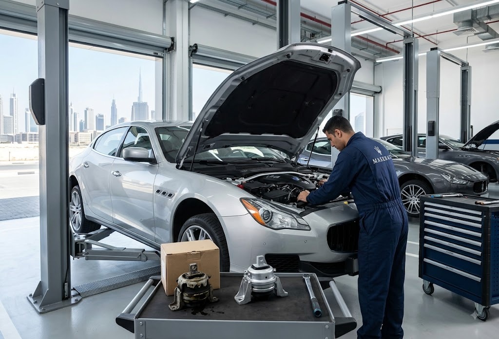 Maserati engine mount replacement in Dubai