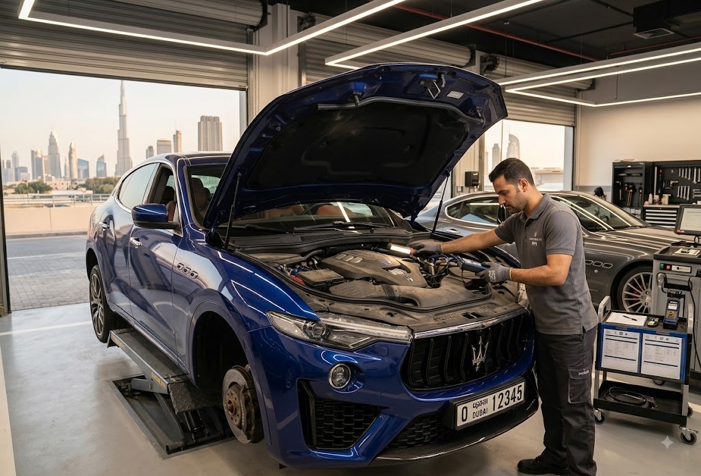 Maserati pre-purchase inspection in Dubai by independent specialist