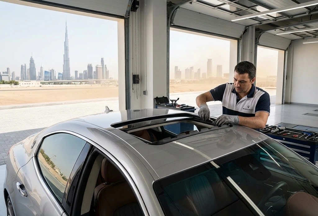Maserati sunroof repair specialist in Dubai