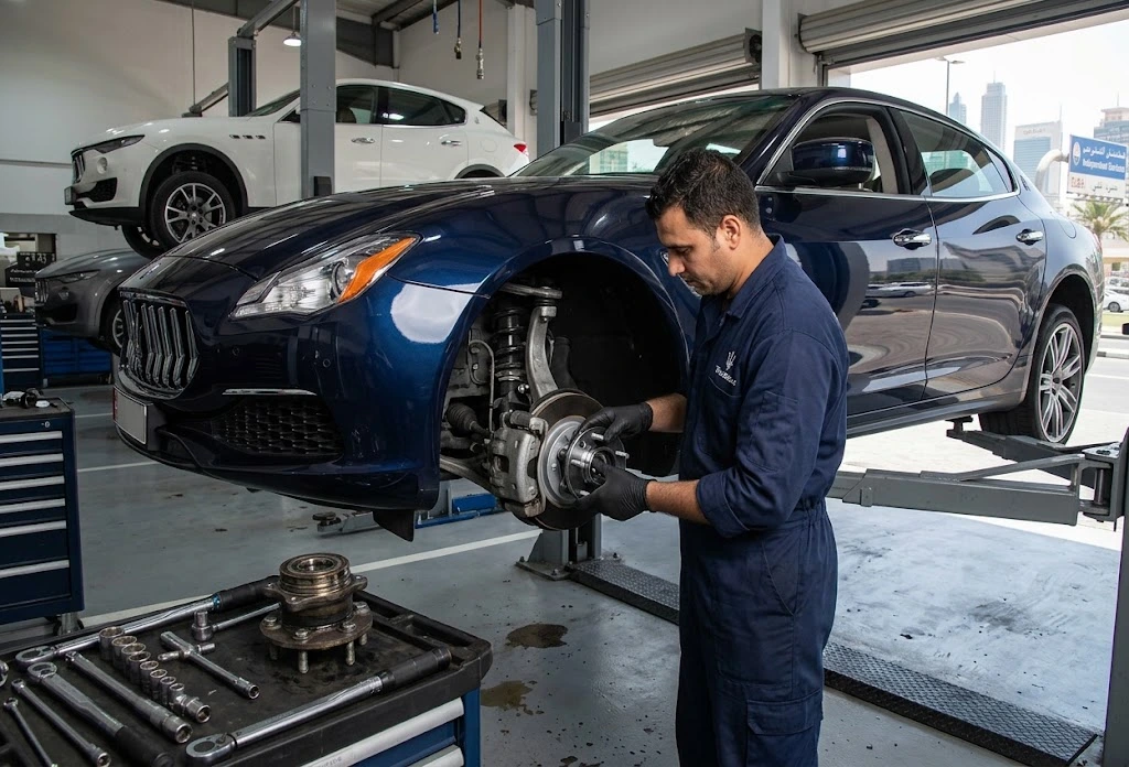 Maserati wheel bearing replacement in Dubai