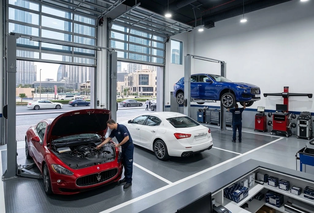 Maserati repair specialist workshop serving Downtown Dubai
