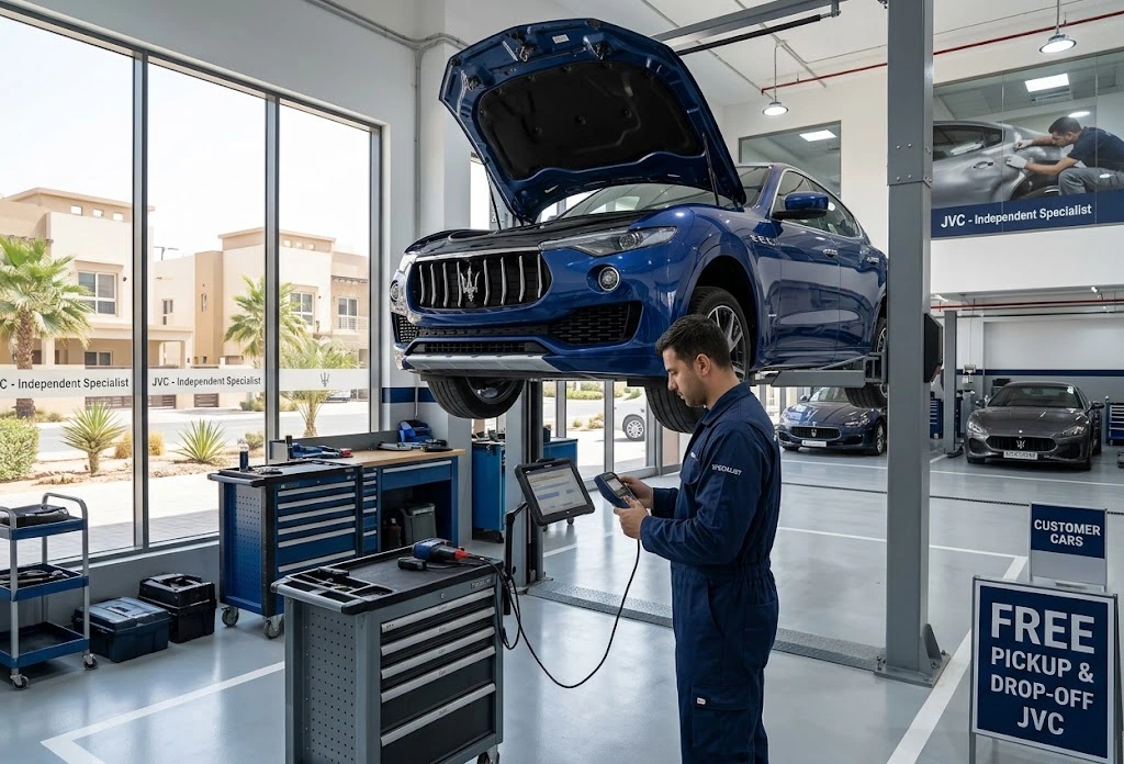 Maserati repair JVC by Maserati Repairs Dubai, independent Maserati specialist